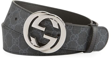 gucci gg supreme belt black|gucci belt with silver buckle.